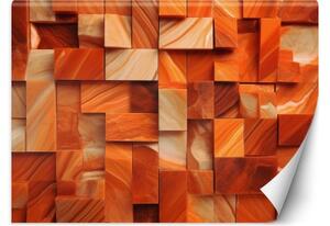 Fototapeta, Oranžová kostka 3D - 400x280 cm