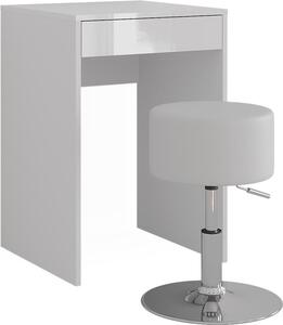 Toaletní stolek Vicco Sherry Bílá/bílý vysoký lesk 51.4 cm s stoličkou, Model 57672