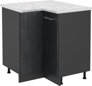 Rohová skříňka Vicco R-Line Černý beton 75.6 cm PD Mramor, Model 47489