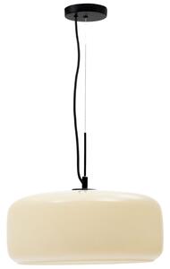 Šedé skleněné závěsné LED světlo Kave Home Reig 38 cm