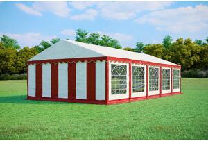 Zahradní Párty stan 5x10m - PVC Standard Ohnivzdorný barva Červeno-bílá