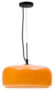 Oranžové skleněné závěsné LED světlo Kave Home Reig 38 cm