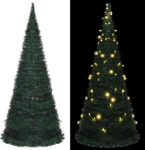 Pop-up umělý vánoční stromek s LED osvětlením zelený 150 cm 321523