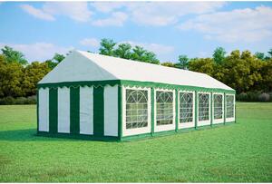 Zahradní Párty stan 4x12m PVC PREMIUM Ohnivzdorný barva Zeleno-bílá
