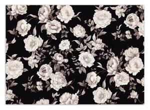 Fototapeta, Černobílé květiny - 400x280 cm