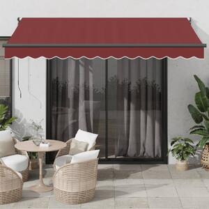 Ručně zatahovací markýza burgundská 350 x 250 cm 3215299