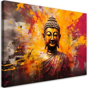 Obraz na plátně, abstraktní buddha - 100x70 cm