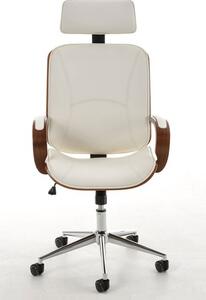 Kancelářská židle Lennox ořech/bílá