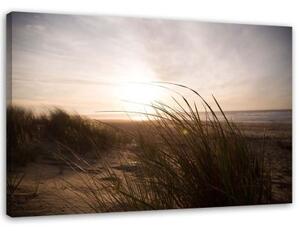 Obraz na plátně Západ slunce na pláži - 120x80 cm