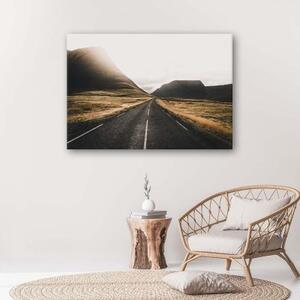 Obraz na plátně Silnice Hory Příroda - 60x40 cm