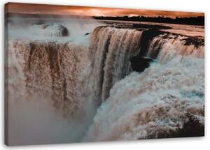 Obraz na plátně Niagarské vodopády při západu slunce - 60x40 cm