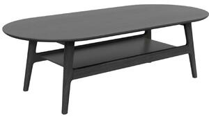 Černý dubový konferenční stolek Woodman Curved 130 x 60 cm