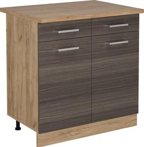 Spodní skříňka kuchyňské linky Vicco R-Line Ušlechtilá šedá 80 cm , PD Dub, Model 53500