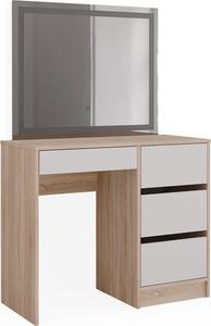 Toaletní stolek Vicco Sherry Sonoma 90 cm se zrcadlem LED, Model 40835