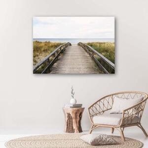 Obraz na plátně Molo Pláž Moře - 60x40 cm