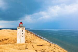 Fotografie Rabjerg mile a lighthouse on the Danish coast, TT