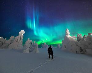 Fotografie Aurora Borealis / Northern Lights, Iso-Syöte, Samuli Vainionpää