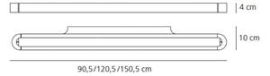 Artemide Talo nástěnné 120 - nestmívatelné - černá 1917080A