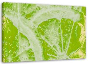 Obraz na plátně Limety v zelené barvě - 90x60 cm