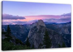 Obraz na plátně Horská fialová krajina Příroda - 90x60 cm