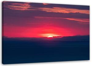 Obraz na plátně Červený západ slunce - 60x40 cm