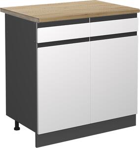 Spodní skříňka kuchyňské linky Vicco R-Line Bílá 80 cm , PD Dub, Model 46137