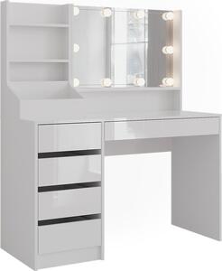 Toaletní stolek Vicco Sherry Bílá/bílý vysoký lesk 119.8 cm 4 díly, Model 57609