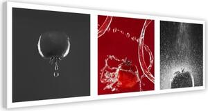 Obraz na plátně Sada rajčat ve vodě - 150x50 cm