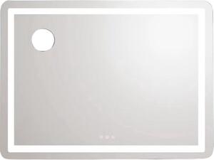 Velké kosmetické zrcadlo Tavien - hollywoodské zrcadlo na toaletní stolek - 80 x 60 cm - LED osvětlení s inteligentním dotykem - 3 stmívatelné barevné režimy - USB a Type-C - bílé