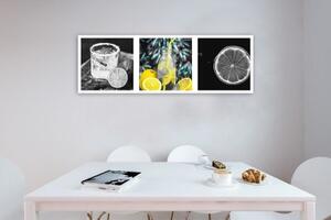 Obraz na plátně Nápoj s citronem Panorama - 150x50 cm