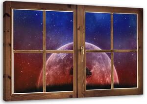 Obraz na plátně Okno měsíčního stromu - 100x70 cm