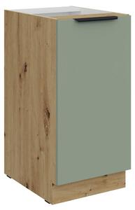 Kondela Dolní kuchyňská skříňka Arsany 40 D 1F BB - aquamarine / dub artisan