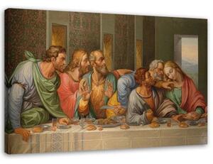 Obraz na plátně REPRODUKCE Poslední večeře - Da Vinci, - 90x60 cm