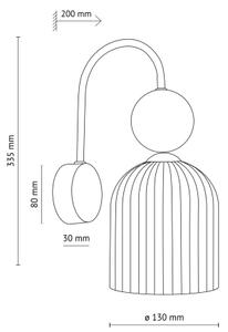 Nástěnné svítidlo SOPHIA 1xE14/10W/230V černá/zelená/kouřová béžová