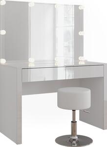Toaletní stolek Vicco Annabelle Bílá vysoký lesk/bílá 110 cm s osvětlením LED a stoličkou, Model 55038