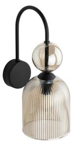 Nástěnné svítidlo SOPHIA 1xE14/10W/230V černá/kouřová béžová