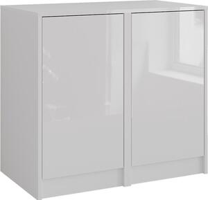 Kredenc Vicco Sherry Bílá/bílý vysoký lesk 80.2 x 76 cm 2 díly, Model 57722