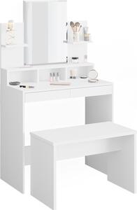 Toaletní stolek Vicco Ania Bílá 80 cm s lavicí, Model 36385