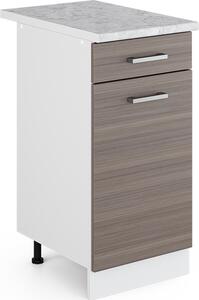 Spodní skříňka kuchyňské linky Vicco R-Line Ušlechtilá šedá 40 cm s pracovní deskou, Model 29701
