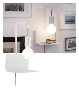 Paulmann 79812 - 1xE27/40W Nástěnné svítidlo s poličkou a USB CALVANI 230V bílá