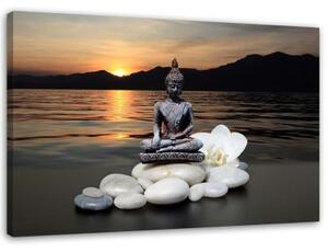 Obraz na plátně Buddha Zen Spa Západ slunce - 100x70 cm