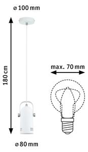 Paulmann 79767 - 1xE27/15W Lustr na lanku LAVEA 230V bílá