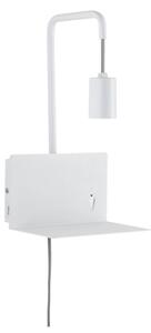 Paulmann 79812 - 1xE27/40W Nástěnné svítidlo s poličkou a USB CALVANI 230V bílá