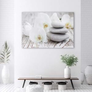 Obraz na plátně Orchid Stones Zen Spa - 120x80 cm