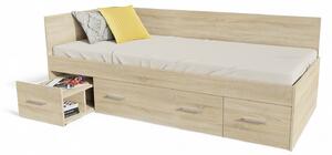 Postel RANGO (R) 90cm, s matrací, s roštem a s úložným prostorem