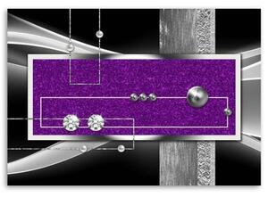Obraz na plátně Abstraktní diamantová fialová - 60x40 cm