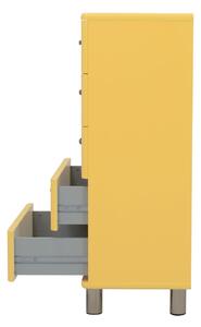 Žlutá vysoká komoda 60x111 cm Malibu - Tenzo