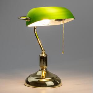 Brilagi - Stolní lampa BANK OFFICE 1xE27/60W/230V zlatá/zelená