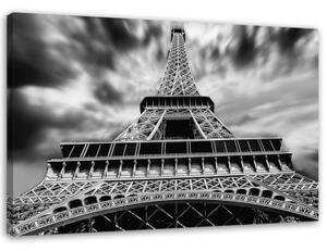 Obraz na plátně Eiffelova věž Paříž Architektura města - 90x60 cm