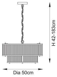Endon 110944 - Lustr na řetězu RIDGETON 5xE14/6W/230V mosaz